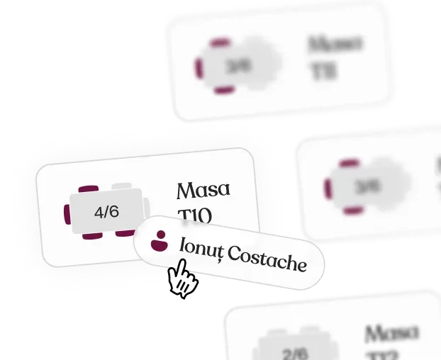 Sistem automatizat de așezare la mese pentru nunți și botezuri
